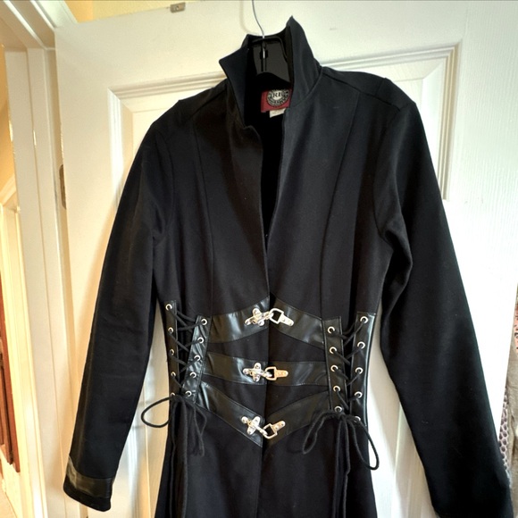 Redballs Los Angeles Jackets & Blazers - Redballs, Goth Emo Canvas Trench Coat Matrix NEO  Trinity women S